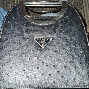 Prada Black Textured Mini Bag
